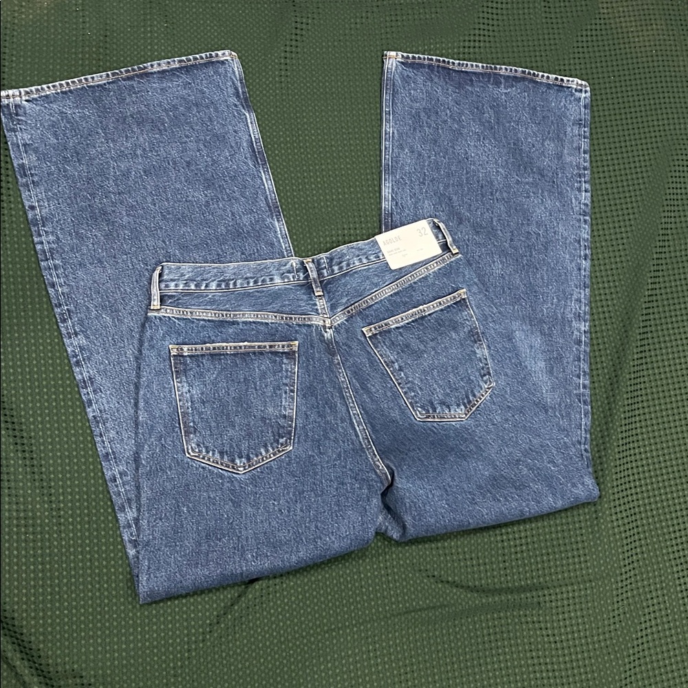 Agolde jeans dame wide leg size 32 enamour Indigo Denim Jeans brand new nwt - Picture 9 of 15